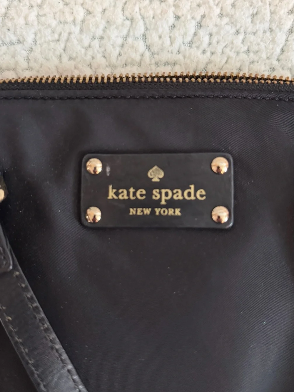 kate spade Black Nylon Dome Shoulder Bag with Crossbody Strap